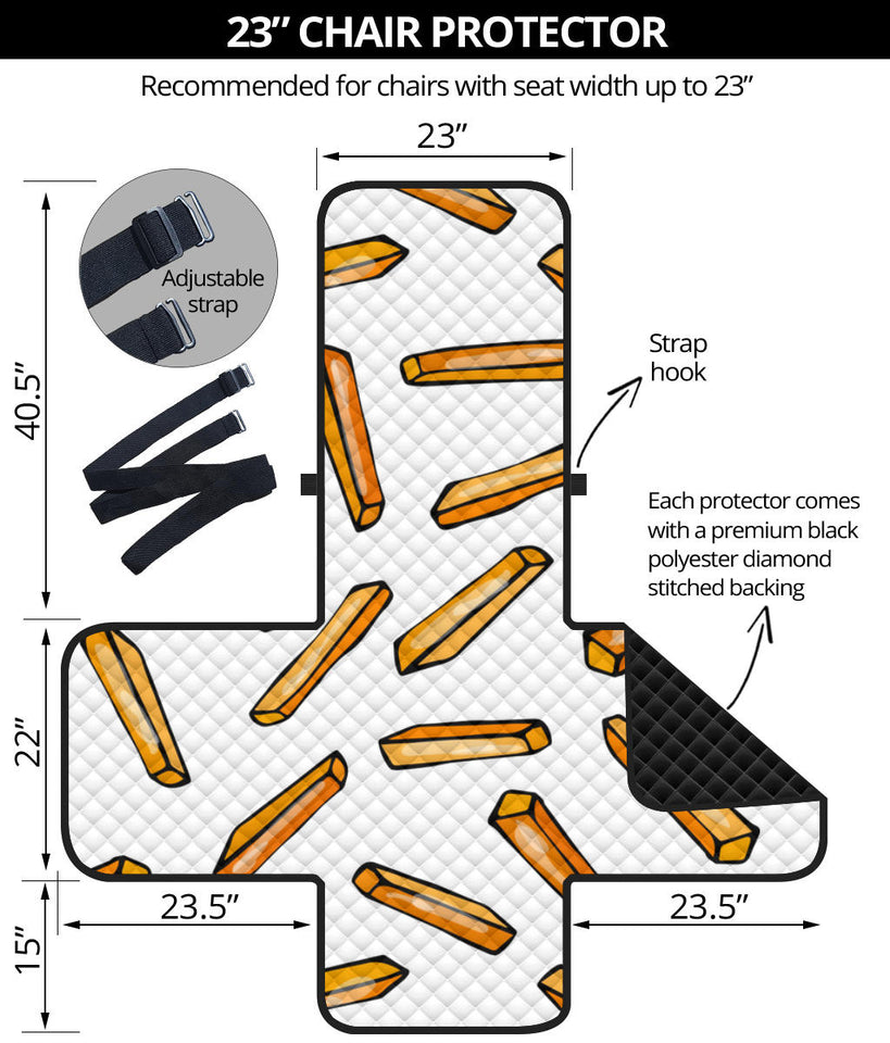 French fries potato pattern Chair Cover Protector