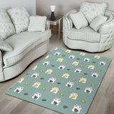 Cute Hamster Cheese Pattern Area Rug