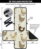 Cute rooster chicken cock Recliner Cover Protector