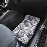 Guava Tropical Hand Drawn Pattern Front And Back Car Mats