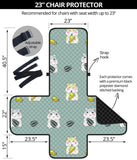 Cute hamster cheese pattern Chair Cover Protector