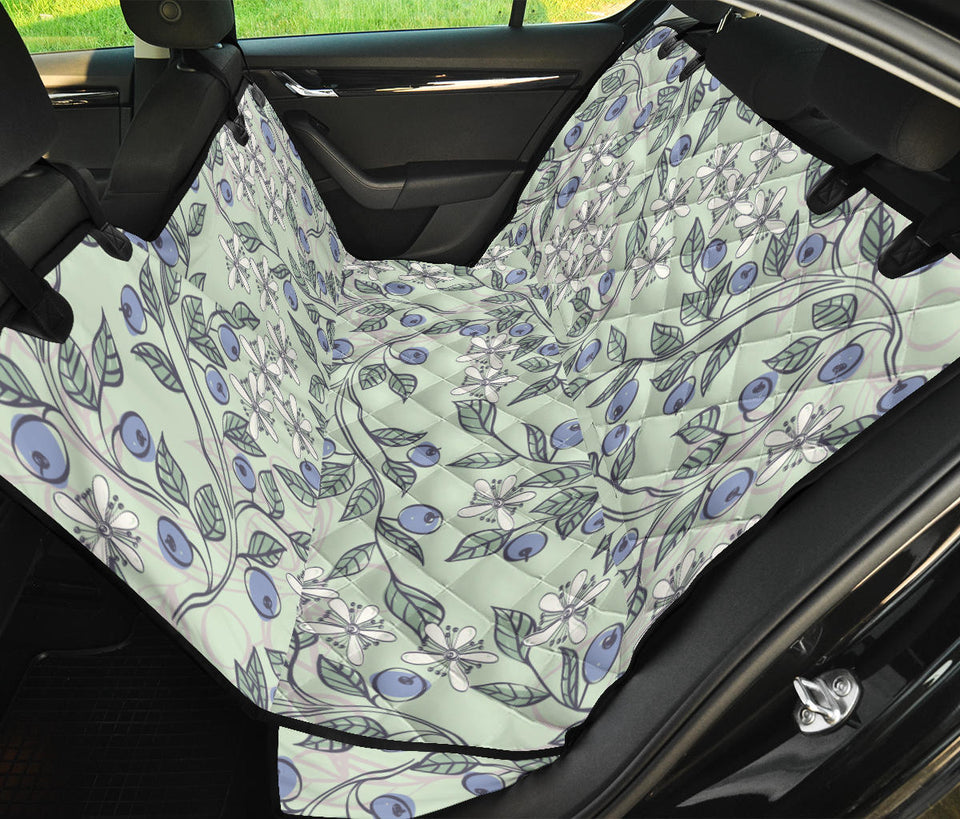 Hand Drawn Blueberry Pattern Dog Car Seat Covers