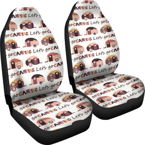 Camper Van Pattern Print Design 01 Universal Fit Car Seat Covers