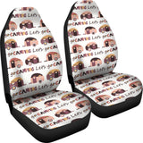 Camper Van Pattern Print Design 01 Universal Fit Car Seat Covers