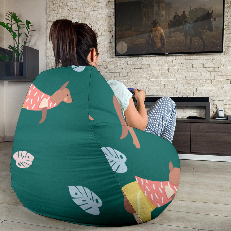 Kangaroo Leaves Pattern Bean Bag Cover