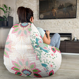Square Floral Indian Flower Pattern Bean Bag Cover