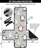 Cute Penguin christmas pattern Recliner Cover Protector