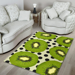 Kiwi Black Dot Background Area Rug