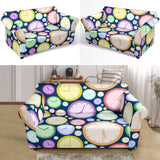 Colorful Clock Background Loveseat Couch Slipcover