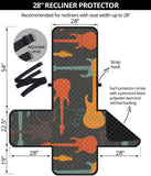 electric guitars pattern Recliner Cover Protector