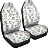 English Bulldog Pattern Print Design 03 Universal Fit Car Seat Covers