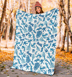 Coral Reef Pattern Print Design 01 Premium Blanket