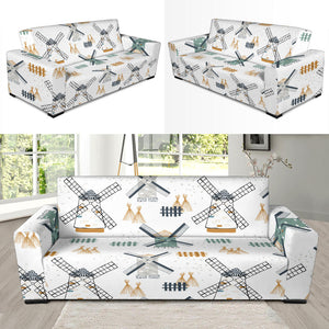 Windmill Pattern Sofa Slipcover