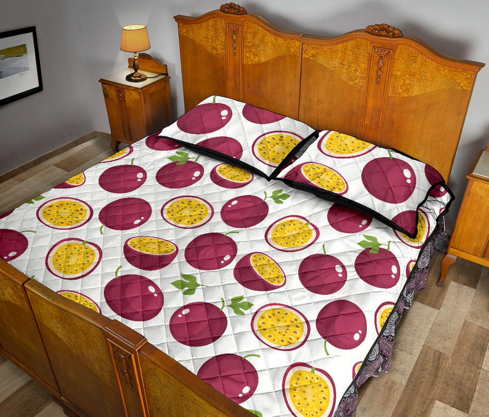 Passion fruit design pattern Quilt Bed Set