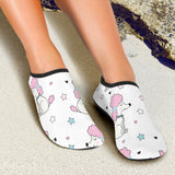 Cute Poodle Dog Star Pattern Aqua Shoes