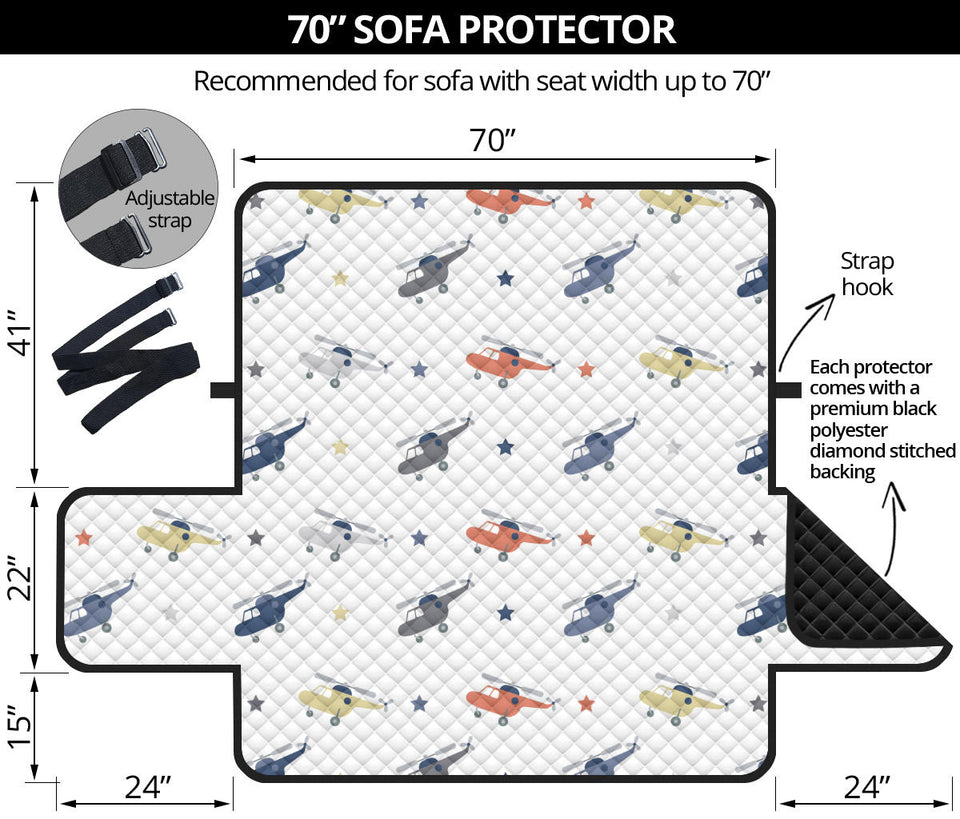 Cute helicopter star pattern Sofa Cover Protector