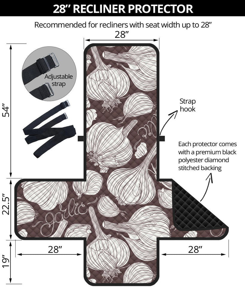 Garlic bulb dark background Recliner Cover Protector