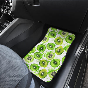 Watercolor Kiwi Pattern Front Car Mats