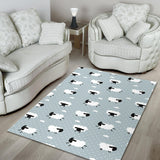 Sheep Polka Dot Cloud Pattern Area Rug