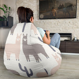 Llama Alpaca Pattern Bean Bag Cover