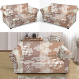 Beautiful Hexagon Japanese  Pattern Loveseat Couch Slipcover