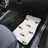 Cute Beagle Dog Sleeping Pattern Front And Back Car Mats