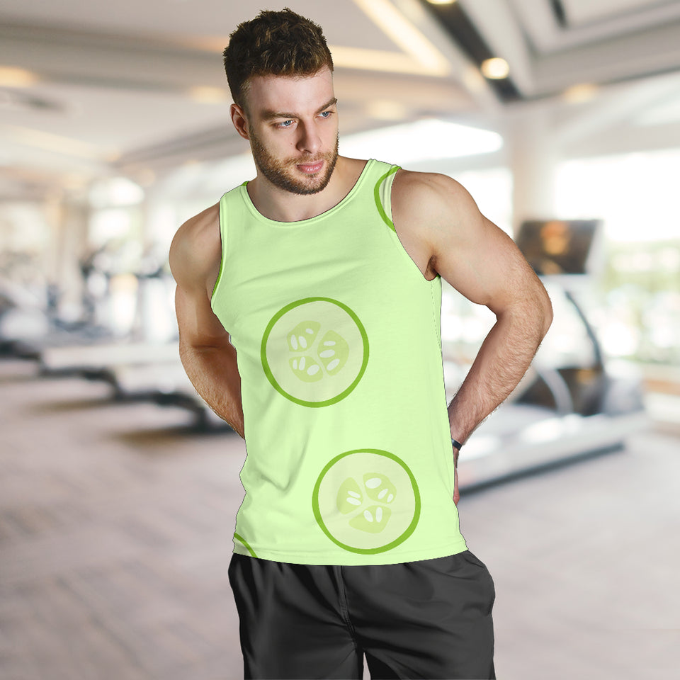 Cucumber pattern Men Tank Top