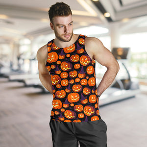Halloween Pumpkin pattern Men Tank Top
