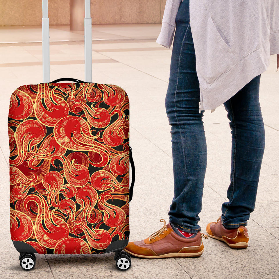 Fire Flame Pattern Luggage Covers