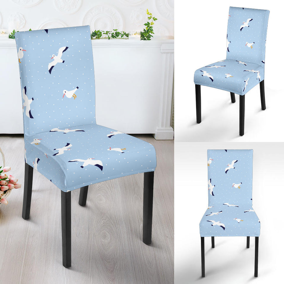 Seagull Pattern Print Design 02 Dining Chair Slipcover