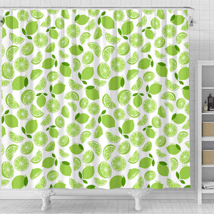 Lime Design Pattern Shower Curtain Fulfilled In US