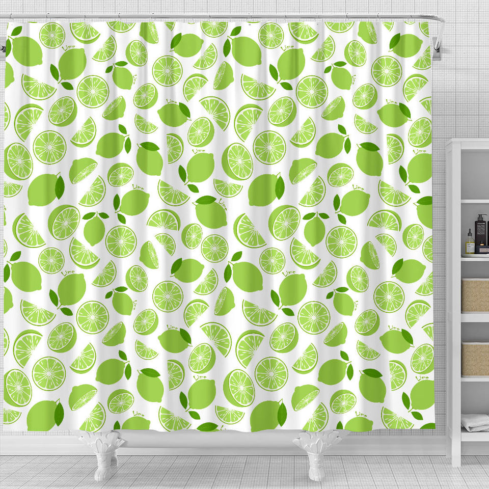 Lime Design Pattern Shower Curtain Fulfilled In US