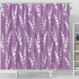 Lavender Flowers Purple Pattern Shower Curtain Fulfilled In US