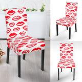 Lips Pattern Print Design 05 Dining Chair Slipcover