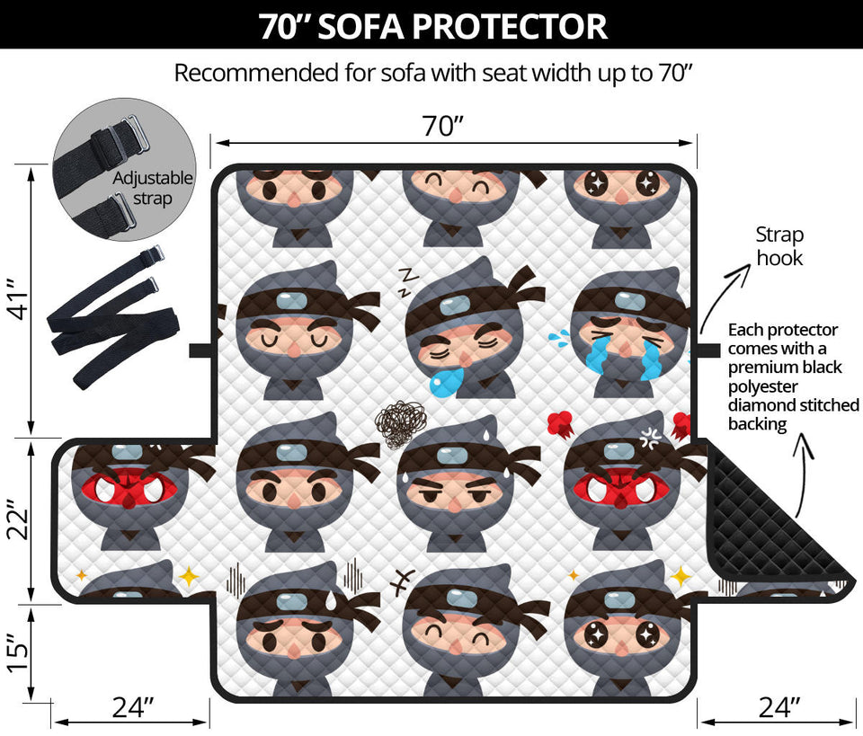 Cute ninja design pattern Sofa Cover Protector