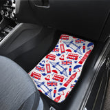 British Pattern Print Design 01 Front and Back Car Mats