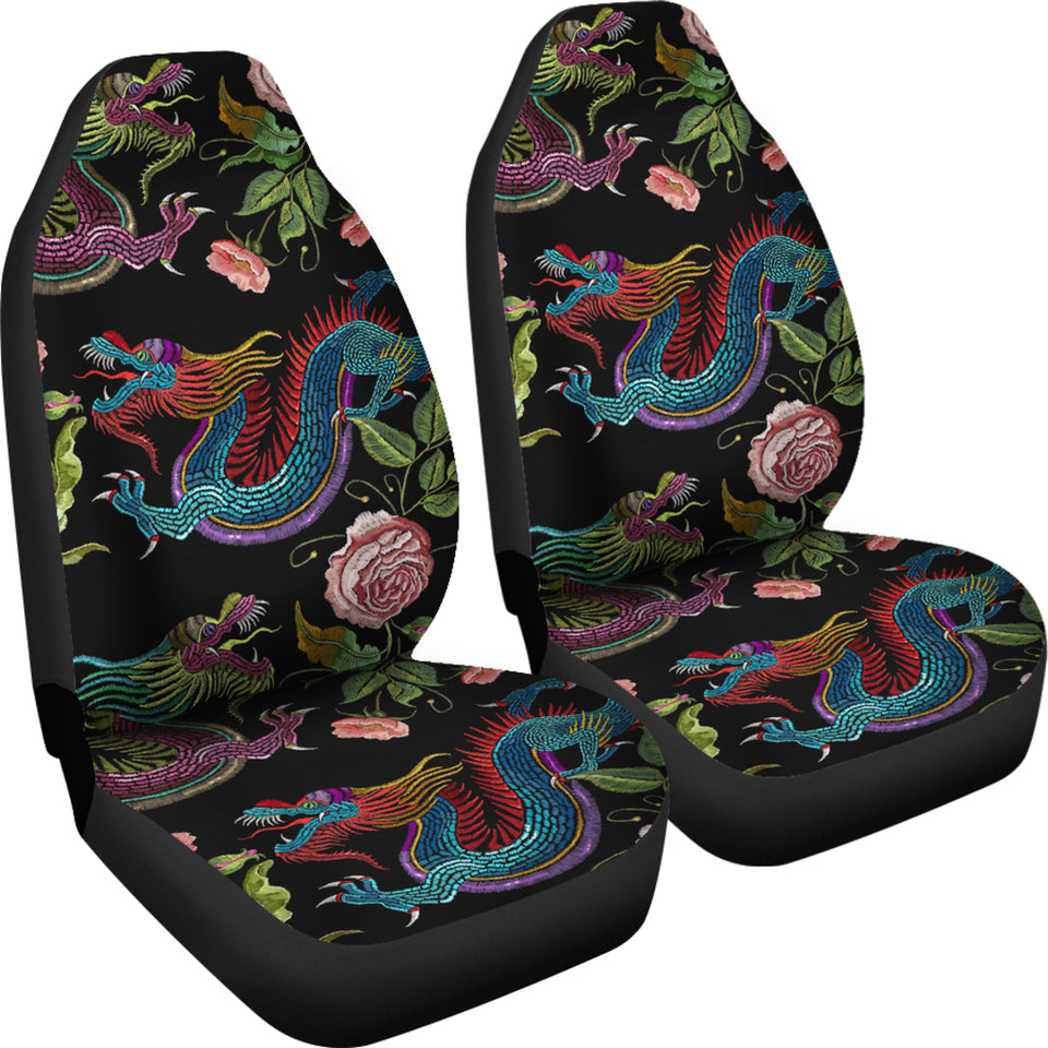 Dragons Flower Pattern Universal Fit Car Seat Covers