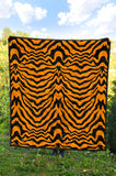 Bengal Tigers Skin Print Pattern Premium Quilt