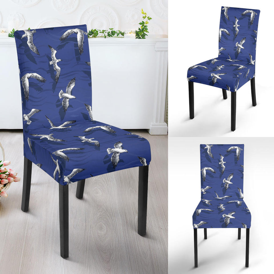 Seagull Pattern Print Design 03 Dining Chair Slipcover