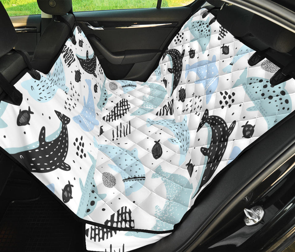 Cute Dolphins Childish Style Pattern Dog Car Seat Covers