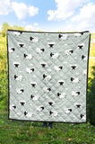 Sheep Polka Dot Cloud Pattern Premium Quilt.