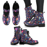 Beautiful Mermaid Fish Jellyfish Algae Other Marine World Leather Boots