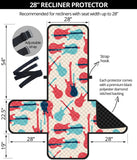 Red Blue guitar pattern Recliner Cover Protector