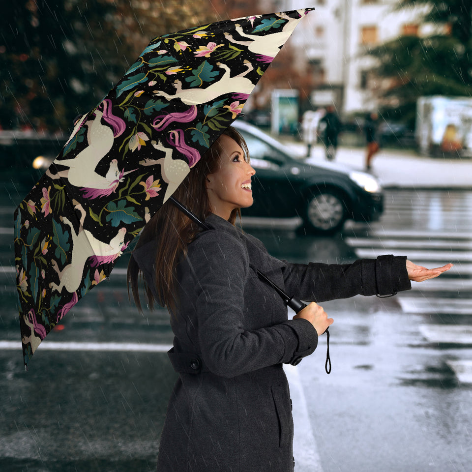 Unicorns Forest Background Umbrella