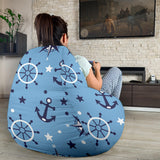Anchors Rudder Compass Star Nautical Pattern Bean Bag Cover