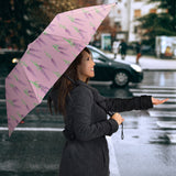 Lavender Pattern Pink Background Umbrella