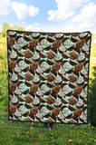 Coconut Pattern Print Design 03 Premium Quilt
