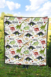 Cute Dinosaurs Pattern Premium Quilt