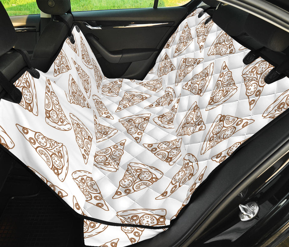 Hand Drawn Pizza Pattern Dog Car Seat Covers
