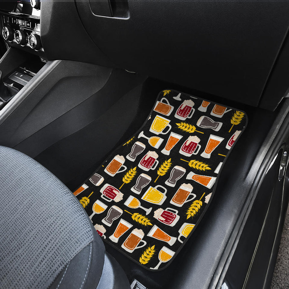 Beer Type Pattern Front And Back Car Mats
